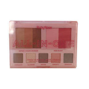 Hbm1002 - Paleta De Bronzer, Blush E Sombra All In One - Ruby Rose