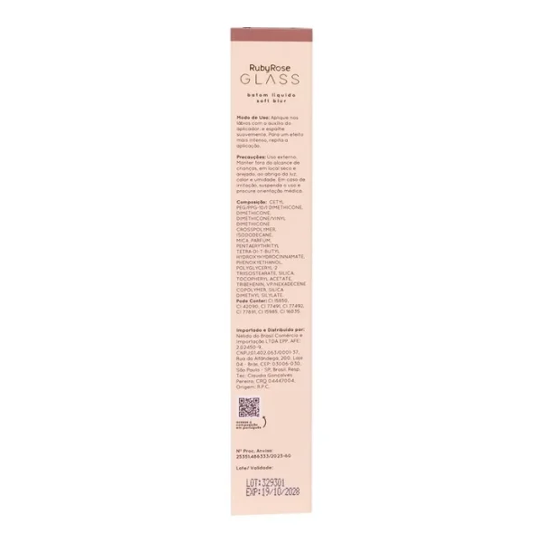 Batom Liquido Soft Blur Bg01 Glass Hb5791 Rubyrose - Image 4