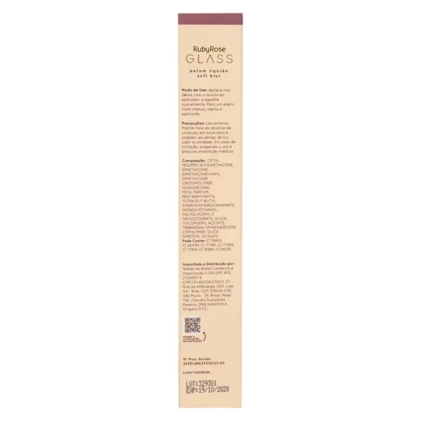 Batom Liquido Soft Blur Bg03 Glass Hb5793 Rubyrose - Image 4