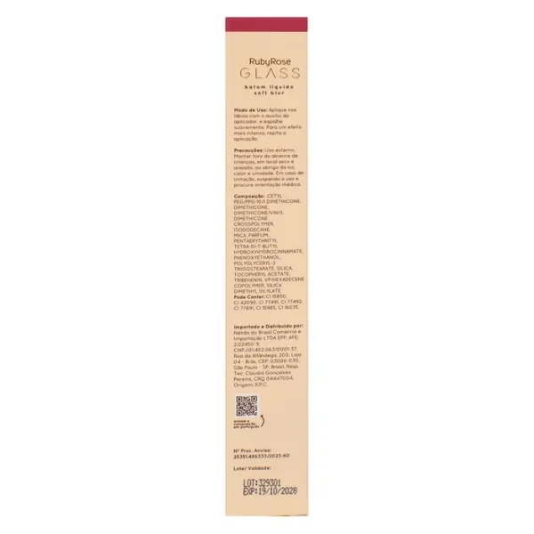 Batom Liquido Soft Blur Bg07 Glass Hb5797 Rubyrose - Image 4