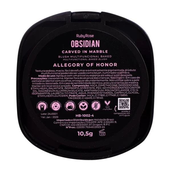 Blush Carved In Marble Obsidian Allegory Of Honor Hb10024 Rubyrose - Image 4