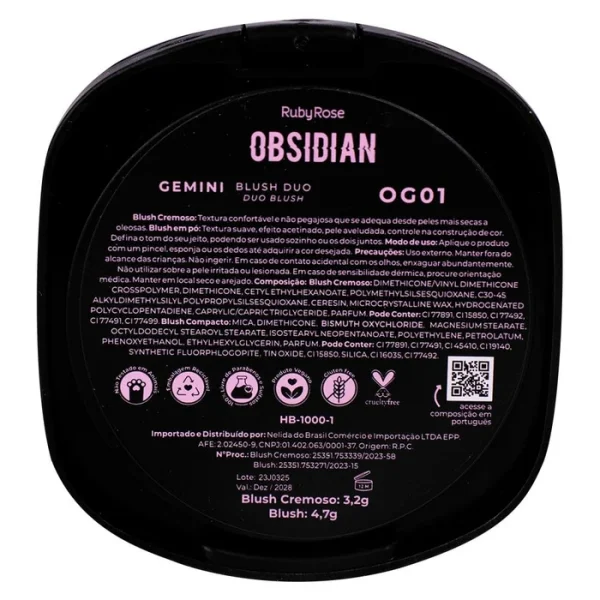 Blush Duo Obsidian Gemini Og01 Hb10001 Rubyrose - Image 4