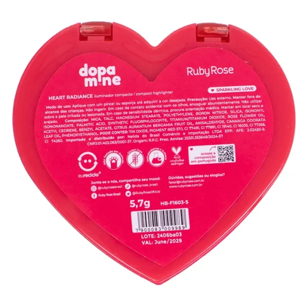 Iluminador Dopamine Heart Radiance - Sparkling Love - Hbf16035 - Image 4