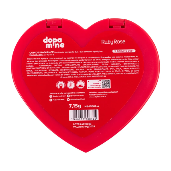 Iluminador Dopamine Cupids Radiance - Flaming Heart - Hbf16023 - Image 4