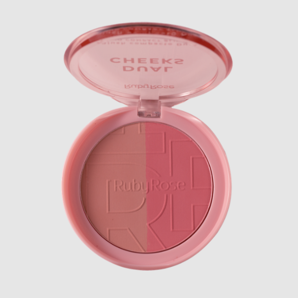 Dual Cheeks Blush Compacto Champagne/peach Hbm03-1 Ruby Rose - Image 2